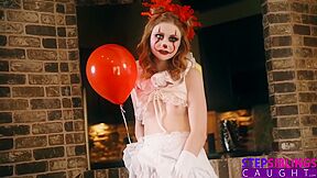 Scarlet Cant Help Clowning Around To Get Stepbros Cock