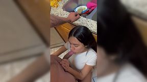 Horny Dude Fucked His Lovely Hot Latina Roommate When She Was Washing Dishes In the Kitchen