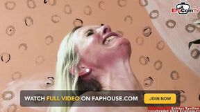 Blonde German MILF Asks Stranger for Sperm Cream