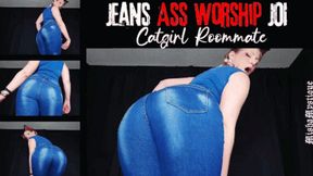 Jeans Ass Worship JOI: Catgirl Roommate - mp4