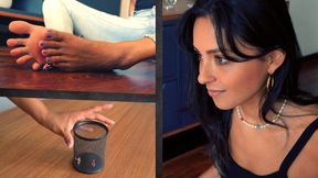 Trapped between sweaty feet - Giantess Enola ( 4K)