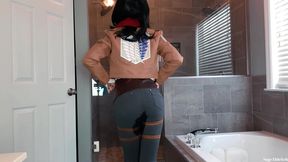 mikasa ackerman wetting tight jeans & panties sage eldritch