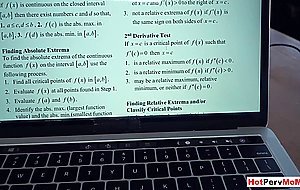 Math tutoring session ends in my inked MILF stepmothers pussy