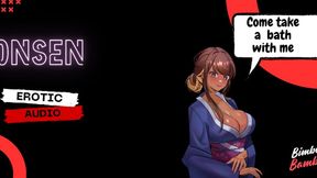 Bimbo Bambi goes to an inn and accidentally enters into a mixed bath she meets a sexy stranger and things get very steamy between the two