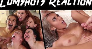 Messy Compilation: Horny Babes Take Cumshots and Facials in Group Action!