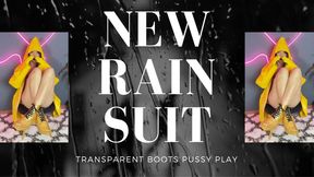 rubber suit new and transparent boots