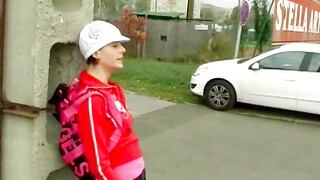 Inge gets her ass fucked at the gym