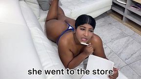 Sneaky Stepdad Bangs His Hot Ebony Stepdaughter While Wife's Away