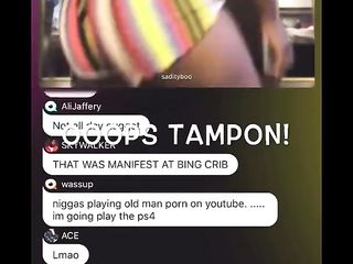 Sadity PBG Tampon Blooper   Bitch Forgot she was on the Rag.