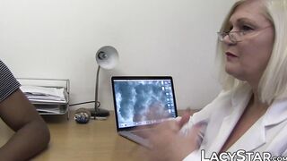 Doctor GILF healed with patients massive black dick