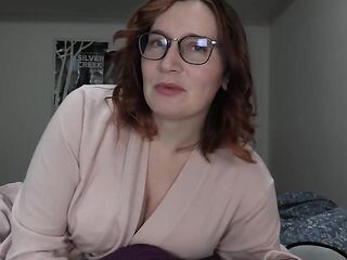 Large titted redhead with glasses is doing her superlatively good to make her lover explode from enjoyment