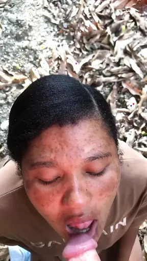 Domi sucking and singling with stranger in the bush