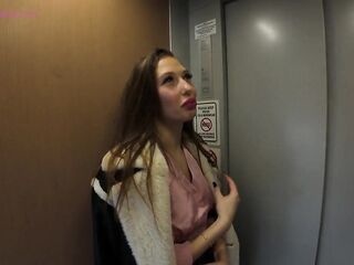 I meet her in the elevator, that babe followed me to my hotel room - Laura Quest