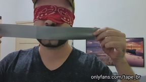 Tonny self gagged with duct tape