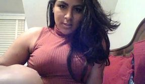 Hot beauty with big ass masturbates