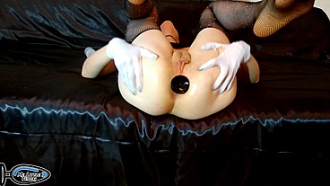 After A Big Butt Plug, The Ass Of A Pervert Fetishist Gapes, A Big Open Hole In The Ass