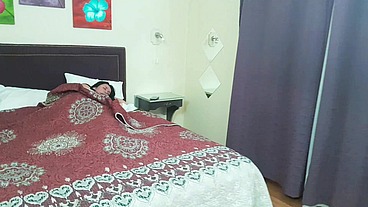 Perverted stepbrother enters big ass stepsister's room and takes advantage of fucking her while her parents are not at home