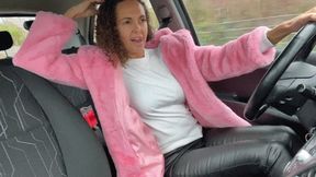 Mijou Driving in Fur (Front View)