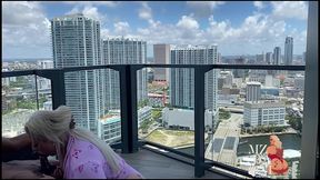 big booty pawg mz dani fucks lil d on outside balcony