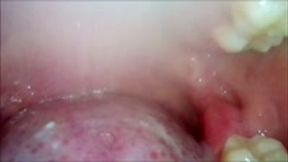 Teenie in Giantess Huge Mouth as she Brushes her Huge Teeth POV 1080