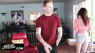 Spoiled Stepsis Snatch Gets Drilled By Her Stepbro