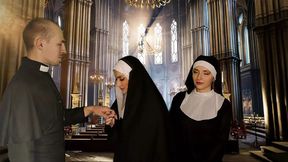 Seductive Nuns Tempt a Priest in the Church