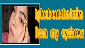 Eyebrow Plucking Up Close