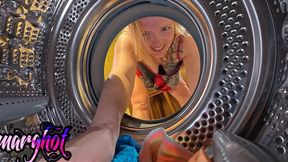 Anal Pounding with My Head in the Washing Machine!!