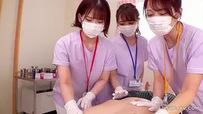 Japanese Nurses' Explicit Cock Exam, An Intense FFFM Erotic Fantasy, Softcore