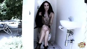 Slim Lingerie Babe Entices with Seductive Sounds for Pleasure Playtime and Deep Rear Entry