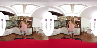 Teen blonde invites your cock into her ass