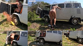 Car Crush Van VW 05