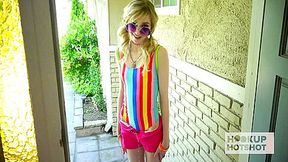 Blonde Hottie Mackenzie Moss Gets Screwed And Sprayed So Hard!