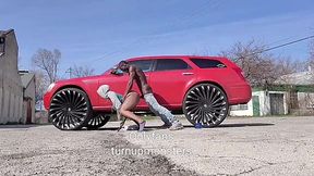 Big Booty Ebony MILF Gets Filled with Creamy Dick