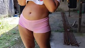 Exposed: My Neighbor's Open Patio Door and a Cum-Filled Ass