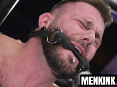 Christian Wilde disciplines Johnny Hills submissive mouth and ass