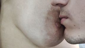 closeup saggy tits with stretch marks 4k