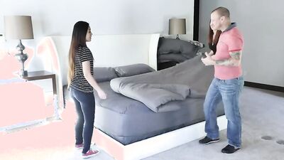 Foster parents teach cheeky elle an ffm lesson