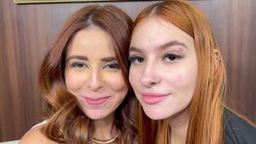 HOT KISS LITTLE REDHEAD VS MILF REDHEAD - NEW TOP MILF AND LARINHA - NEW MR JUNE 2024 - CLIP 1
