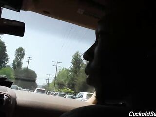 Horny mommy sucks a fat cock