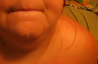 Cute BBW neighbor slut sucks my bbc and swallows it all