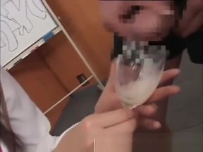 Eighteen andanzen, Asian gal downs spunk in a drinking game, gangbanged