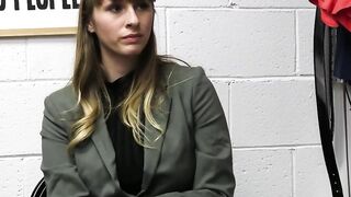 Huge tits 19 yo shop employee Angel Youngs getting busted stealing shoes
