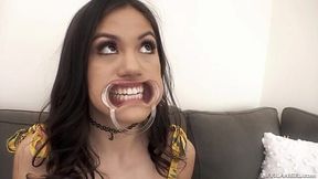 Mouth opener sex game with seductive babe Kendra Spade