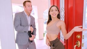 Sweet angel with small tits Abella Danger impaled in the cowgirl pose