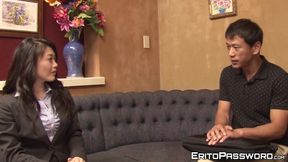 Interview with a Japanese nympho ended into a cock sucking sesh