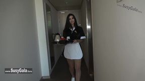 Hotel room sex serviced with Susy Gala and Nick Moreno's giant dick&#x1F32D; POV