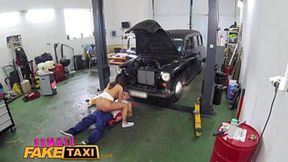 Femme Driver Gets Naughty&#x1F608; with Guy at Workshop