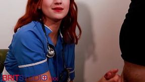 Sexy Nurse Greene Fucks a Patient and Messes with the Cum
