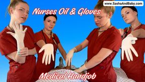 Nurse Handjob POV - Oil Fetish - Glove Fetish